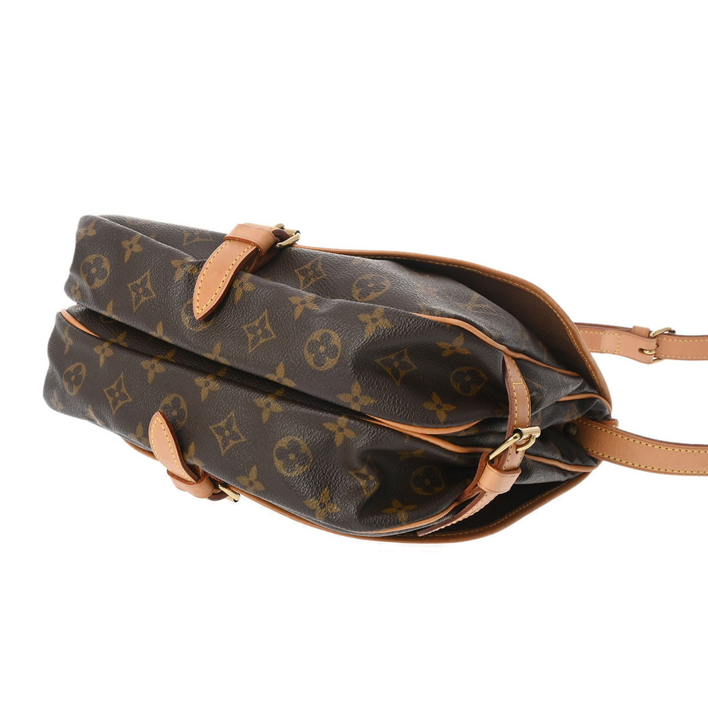 Louis Vuitton Brown Monogram Shoulder Saumur Bag Canvas - Picture 5 of 11